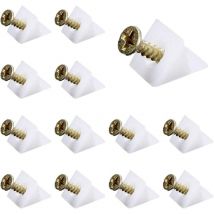 Ymdz 100 Pcs Fixation Tiroir Connecteur Arrière Stabilisateurs Fixation Etagere Armoire Fond de Tiroir Réparer Les Cales pour Meubles, Bibliothèques,