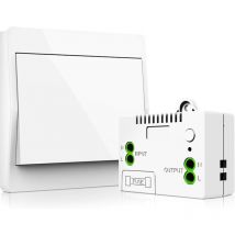 YMYNY 1TO 1 Interrupteur Sans fil Kit, Sans Pile Interrupteur 50M-200M Sans Fil Emetteur Radio 10A avec Contrôleur de Récepteur de lumière Radio,