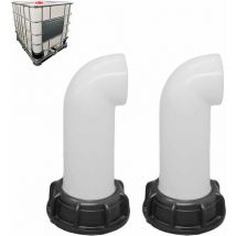 Ymyny 2 pcs Buse de réservoir d'eau Valve,Vanne Cuve a Eau, Adaptateur de Réservoir d'eau ibc 60mm,pour Réservoir ibc Mort(Blanc)