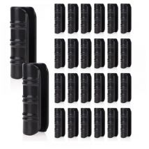 24 Pieces Garden Hose Clips, Plastic Clips for Greenhouse Film, Hose Clamp Connector Kit for Greenhouse Banner Frame Shed, Black, 25 mm - Ymyny