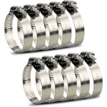 Flyme - ymyny Abrazadera de manguera ajustable de 27-51 mm, gama de acero inoxidable 304, abrazaderas de tubería variadas, clips para tuberías de