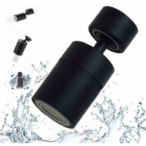 YMYNY Aérateur de robinet Aérateur de robinet rotatif à 360 degrés - Adaptateur 2 modes filetage interne 22 mm Guazhuni (noir)