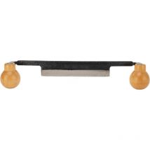 Couteau à écorcer, couteau à écorcer droit avec manche ergonomique en bois antidérapant, outil manuel pour le travail du bois, pour enlever l'écorce