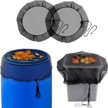 Filet de protection pour baril de pluie, filet de protection pour baril de pluie avec cordon de serrage, filet de pluie réglable, protection contre