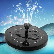 Fontaine solaire pour étang avec panneau solaire, pompe à eau à batterie intégrée 3,5 w 1500 mAh, fontaine à eau solaire flottante avec 6 styles de