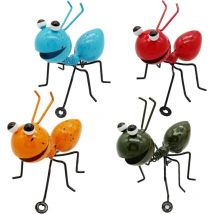 YMYNY Fourmis en métal, lot de 4 figurines de jardin en métal, convient pour une utilisation intérieure et extérieure