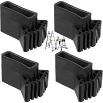 YMYNY - Fundas para pies de escalera, extensibles, almohadillas de goma antideslizantes para escaleras, repuestos universales para escaleras (4
