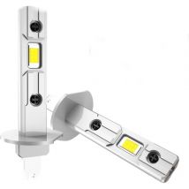 H1 Led,Ampoules led H1 pour Voiture avec Ventilateur - Luminosité Puissante, Fiabilité Exceptionnelle, Température de Couleur 6500K, Luminosité de