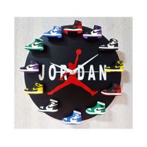 Ymyny - Horloge murale 30 cm AJ1-12, horloge à cadran pour la maison, le salon, la chambre, le bureau, le café, le bar, la décoration (jordan)