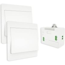 YMYNY Interrupteur sans Fil, sans Pile, télécommande Murale Va et vient, Interrupteur Mural Auto alimenté, sans câblage, émetteur pour Panneau Mural