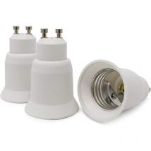 Ymyny - Lampensockeladapter, Konverter, Fassungsadapter für energiesparende LED-Halogenlampen, 3er-Pack, weiß, GU10 auf E27