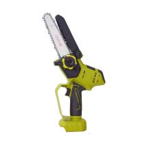 Mini tronçonneuse sans fil, tronçonneuse électrique sans fil de 15,2 cm avec pistolet à graisse et 1 batterie, mini tronçonneuse électrique