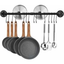 Porte Tasses, Porte Coupes en Métal à Fixation Murale avec 14 Crochets, Tasse Rack Holder à Thé, Café Mug Titulaire, Porte-Gobelet, Tasse Rangement