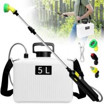Pulvérisateur électrique de Jardin, pulvérisateur à épaule Multifonctionnel Fonctionnel Efficace, usb, Tige rétractable pour Le Nettoyage de la, 5L