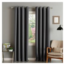 Rideaux occultants pour salon - Rideaux à œillets solides et durables à isolation thermique Décoration de fenêtre pour chambre à coucher Bloque la