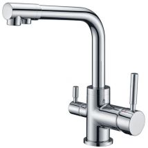 YMYNY Robinet de cuisine 3 voies, robinet d'eau potable, raccord de filtre à eau, robinet de cuisine, robinet d'évier, robinet mélangeur de cuisine 3
