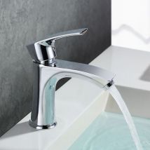 Robinet de lavabo mitigeur monocommande corps en laiton chromé robinet de salle de bain robinet pour salle de bain, robinet de lavabo en laiton,