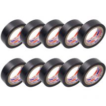 Ruban isolant électrique, 10 pièces, noir, pour le cerclage et la fixation de câbles électriques jusqu'aux rouleaux, isolation thermique en pvc pour