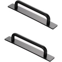 Ymyny Self Adhesive Handles 2pcs Self Adhesive Door and Window Handles Instant Door Handles Self Adhesive Aluminum Handles Furniture Handles (Black)