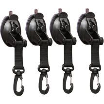 Set Of 4 Suction Cup Anchors, Suction Cup Attachment With Multifunctional Hook, Suction Cup For Car Side Tents, Suction Cup Hook For Car, Suction Cup 