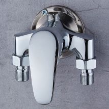 Flyme - ymyny Shower Mixer,Shower Mixer Set Bathroom Faucet Solar Water Heater Brass Mixer Tap Exposed Hot and Cold Water G1/2 Shower Switch