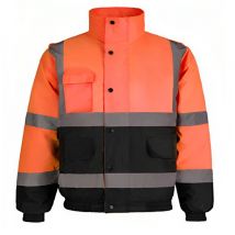 Veste réfléchissante haute visibilité - 2 tonnes orange fluo/marine - Taille : s - Ymyny