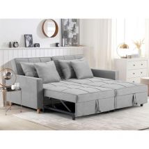 YODOLLA 3-in-1 Schlafsessel, Doppelbett mit Verstellbarer Rückenlehne zu einem Schlafsofa, Schlafsessel mit Bettfunktion, Ausziehbar Schlafsofa für