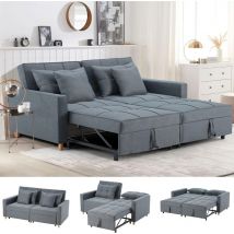 Yodolla - 3-in-1 Schlafsessel, Doppelbett mit Verstellbarer Rückenlehne zu einem Schlafsofa, Schlafsessel mit Bettfunktion, Ausziehbar Schlafsofa für
