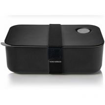 Yoko Design 1386 - Scatola per il pranzo ermetica in plastica, 19 x 6,5 x 12 cm, colore: Nero