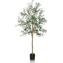 Plante Artificielle Olivier 120 cm,Feuilles Denses Réalistes avec Pot,Pour Balcon Chambre Bureau Jardin Mariage Fête Verte Déco - Yoleo