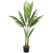 Dyhf - Kunstpflanzen,Kunstpalme im Topf,Künstliche Pflanze,Bäumchen Areca,künstliche Pflanzen,Hawaii Grün Fake Plant,für Schlafzimmer Büro Garten