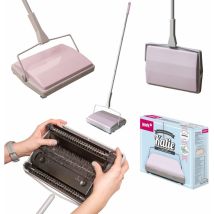 Spazzatrice Meccanica YORK – 4099080-002513 – Pulitore Wireless per Tappeti e Pavimenti – Grigio e Rosa – 1,95 kg