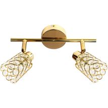 Plafonnier Candellux York 92-70104 Laiton Cristal 2xg9