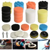 Yorking 40 X Polierschwamm 75mm Polieraufsatz Polierschwämme Polieren Pad Polierpads Set- Polierpad Polierteller Kit Schwamm Set Für Bohrmaschine Und 