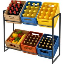 Yorking Getränkekistenregal Platzsparender Kistenständer Massives Kistenregal Für Wasserkisten Bierkisten Mehr Standing Shelf Units Drinks Beer Water 