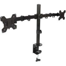 Yorking Monitor Halterung Für 2 Monitore 14-32 Zoll Doppel Monitorarm Schwenkbar & Neigbar Tischhalterung Mit Vesa 75x100/100x100 Höhenverstellbar (