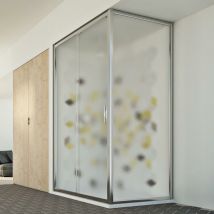 Idralite - Duschkabine Eckig Strukturglas H 198 Mod. Young Duo 1 Tür 70x100 Cm