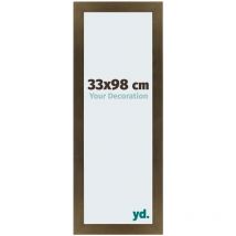 Your Decoration - 33x98 cm - Cadres Photo en mdf Avec Verre acrylique - Anti-Reflet - Excellente Qualité - Bronze Décor - Cadre Decoration Murale