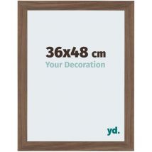 Your Decoration - 36x48 cm - Cadres Photo en mdf Avec Verre acrylique - Anti-Reflet - Excellente Qualité - Noyer Foncé - Cadre Decoration Murale