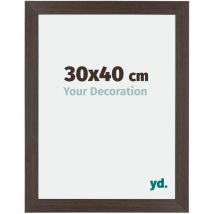 Your Decoration - 30x40 cm - Cadres Photo en mdf Avec Verre acrylique - Anti-Reflet - Excellente Qualité - Chêne Foncé - Cadre Decoration Murale