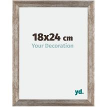 Your Decoration - 18x24 cm - Cadres Photo en mdf Avec Verre acrylique - Anti-Reflet - Excellente Qualité - Métal Vintage - Cadre Decoration Murale