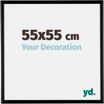 Your Decoration - 55x55 cm - Cadres Photos en Plastique Avec Verre acrylique - Anti-Reflet - Excellente Qualité - Noir Mat - Cadre Decoration Murale