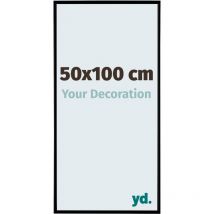 Your Decoration - 50x100 cm - Cadre Photo en Plastique Avec Verre acrylique - Anti-Reflet - Excellente Qualité - Noir Mat - Cadre Decoration Murale