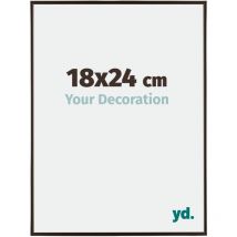 Your Decoration - 18x24 cm - Cadre Photo en Plastique Avec Verre acrylique - Anti-Reflet - Excellente Qualité - Anthracite - Cadre Decoration Murale