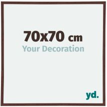 Yd. - Your Decoration - 70x70 cm - Cadres Photos en Plastique Avec Verre Plexiglas - Excellente Qualité -Brun - Cadre Decoration Murale - Annecy.