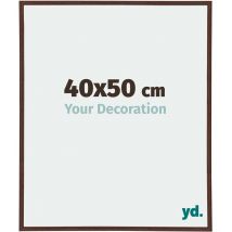 Yd. - Your Decoration - 40x50 cm - Cadres Photos en Plastique Avec Verre Plexiglas - Excellente Qualité -Brun - Cadre Decoration Murale - Annecy.