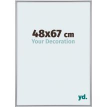 Your Decoration - 48x67 cm - Cadres Photos en Plastique Avec Verre Plexiglas - Excellente Qualité -Argent Brillant - Cadre Decoration Murale - Annecy.