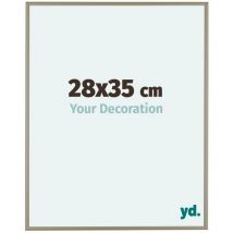 Your Decoration - 28x35 cm - Cadres Photos en Aluminium Avec Verre acrylique - Anti-Reflet - Excellente Qualité - Champagne - Cadre Decoration Murale