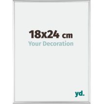 Your Decoration - 18x24 cm - Cadres Photos en Aluminium Avec Verre acrylique - Anti-Reflet - Excellente Qualité - Argent Brillant - Cadre Decoration