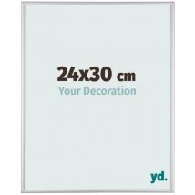 Your Decoration - 24x30 cm - Cadres Photos en Aluminium Avec Verre acrylique - Anti-Reflet - Excellente Qualité - Argent Mat - Cadre Decoration